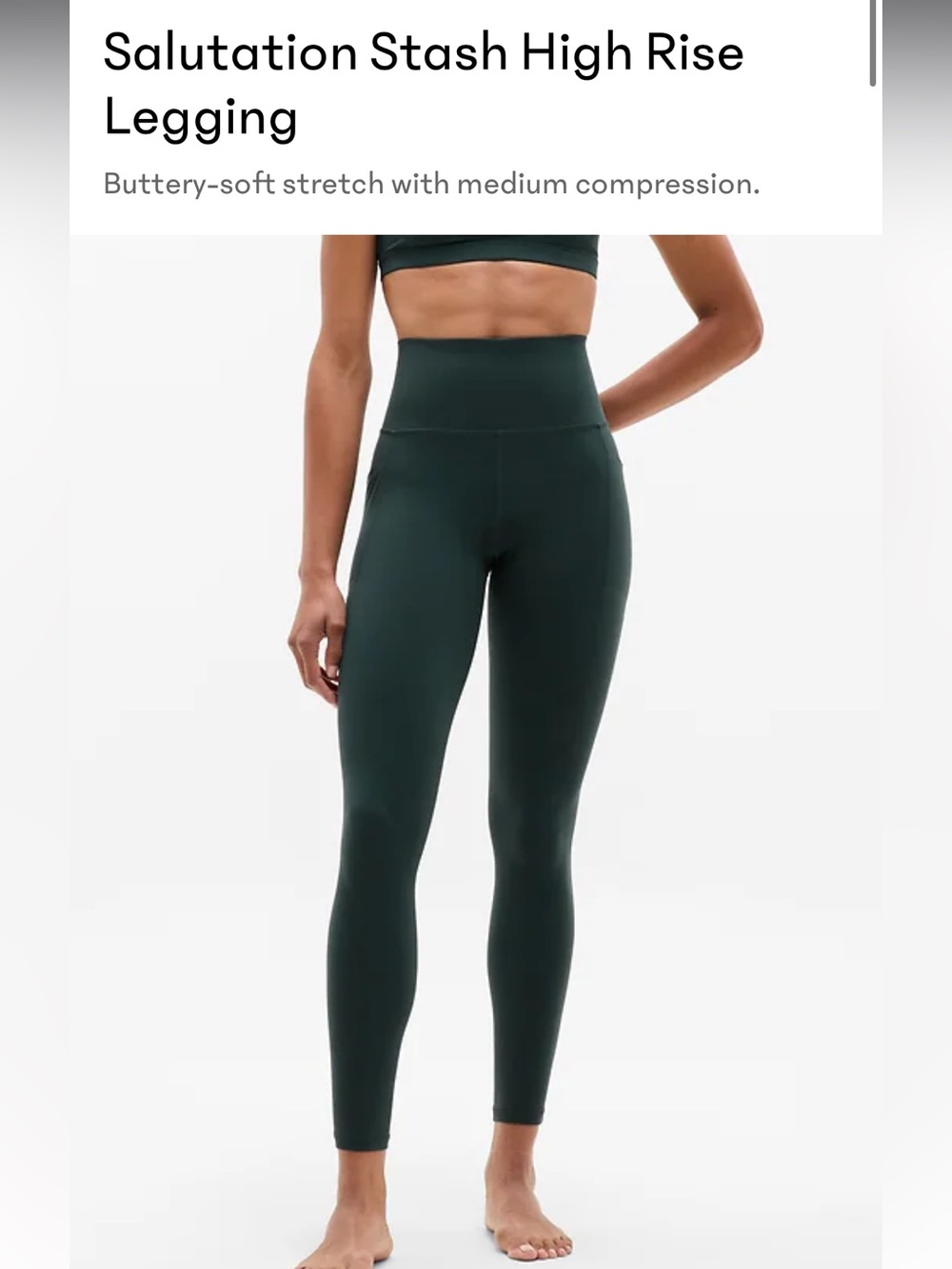Athleta High-Waist Buttery Legging in Deep Green